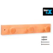Inofix - E3/66697 cintre en bois de frêne 3 boutons