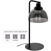 Lampe de table Beleser l noir noir transparent: 26,5cm