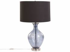 Lampe de table bleue et noire 70 cm kelani 246666