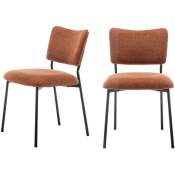 Lot de 2 chaises en tissu et métal - Vander - Couleur - Rouille Drawer