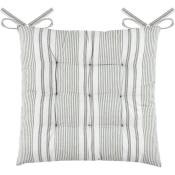 Lovely Casa - Galette de chaise esprit tapissier Sauge 40x40 cm - Sauge