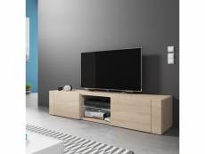 Meuble tv - élégant - 140 cm - effet chêne - sans