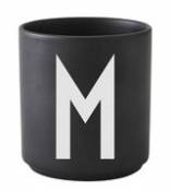 Mug A-Z / Porcelaine - Lettre M - Design Letters noir en céramique