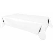 Nappe en toile cirée rectangulaire design uni Joys - 140 x 200 - Blanc