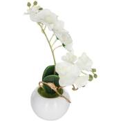 Orchidée artificielle - pot en céramique - H25 cm