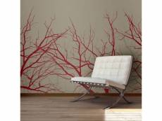 Papier peint intissé paysages red-hot branches taille