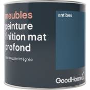 Peinture de rénovation meubles GoodHome bleu Antibes mat profond 0 5L