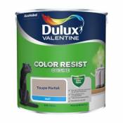 Peinture murs et boiseries Color Resist cuisine Dulux Valentine mat taupe parfait 2 5L