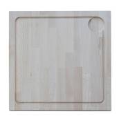Planche à découper en bois solide 35 x 35 x 4.5 cm