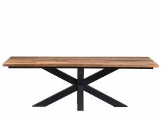 Table à manger rectangulaire en bois et métal l200 - linas
