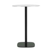 Table à manger ronde en aluminium noir et acier blanc 7O cm Form - Normann Copenhagen