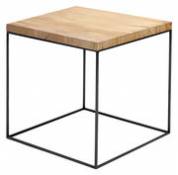 Table basse Slim Irony / 41 x 41 x H 46 cm - Zeus bois naturel en métal