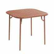 Table carrée Week-end Bistrot / 85 x 85 cm - Aluminium