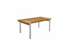 Table de repas rectangulaire 220 cm bois-acier - raivavae : longueur 220 cm - l 220 x l 100 x h 74 - neuf