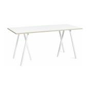 Table en acier blanche L160 cm Loop Stand - HAY