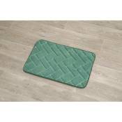 Tendance - tapis polyester relief briques 40X60CM - vert