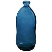 Vase Uly en verre recyclé bleu orage H51cm Atmosphera