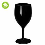Verres en polycarbonat – 6 verres à vin en noir