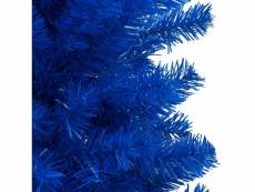 Vidaxl arbre de noël artificiel avec led et boules bleu 240 cm pvc