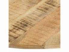 Vidaxl dessus de table bois de manguier solide rond 15-16 mm 70 cm 286002
