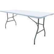 Werka Pro - Table pliante rectangulaire 180x74x74cm - Blanc - blanc