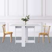 Wyctin - Hofuton Table console pliable 2-4 personnes bois blanc