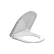 Abattant wc déclipsable et softclose compatible avec Duravit Starck 3 blanc brillant - Saniclass