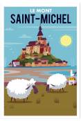 Affiche mont Saint Michel sans cadre 40x60cm