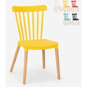 Ahd Amazing Home Design - Chaise de cuisine bar restaurant design moderne en bois Praecisura Couleur: Jaune