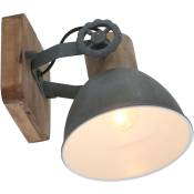 Applique vintage spot en bois lampe de salon mobile dans un ensemble comprenant des lampes led rgb