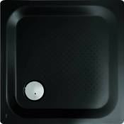 Azura Home Design - Receveur de douche acier émaillé slim 100x100x3 cm noir - Noir