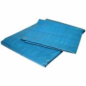 Bâche de Chantier 2x3 m 80CH Bleue - Economique - Bâche de protection pour Travaux d'intérieur - Anti-poussière - blue - Tecplast