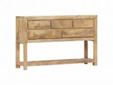 Buffet bahut armoire console meuble de rangement 120 cm bois de manguier massif helloshop26 4402254