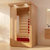 Cabine de sauna infrarouge FinnTherm Freya Naturel , 45 mm Épaisseur paroi 90 x cm - Naturel