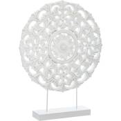 Cercle déco sculpté Anastasia blanc H48cm Atmosphera créateur d'intérieur - Blanc