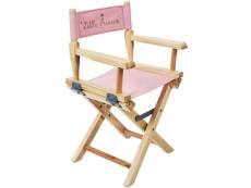 Chaise metteur en scène pour enfant rose