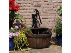 Contemporain fontaines et bassins gamme moscou ubbink fontaine de jardin forme de tonneau bois