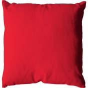 Coussin déhoussable 40 x 40 cm lola 100% coton coloris rouge