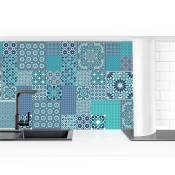 Crédence adhésive - Moroccan Mosaic Tiles Turquoise Dimension HxL: 50cm x 50cm Matériel: Smart