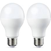 Csparkv - Lot de 2 ampoules led Culot Edison à vis E27 13 w (équivalent 100 w) Blanc froid Intensité non variable [Classe énergétique e]