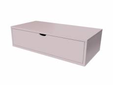 Cube de rangement bois 100x50 cm + tiroir violet pastel CUBE100T-ViP