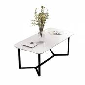 Desk Xiaolin Table d'appoint de Table Basse de Table à thé de Meubles de Salon avec Le Style Moderne de Table de Cocktail de Cadre en métal assemblé (