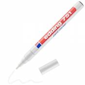 edding 751 marqueur peinture - blanc - 1 stylo - pointe ronde 1-2 mm - marqueur de peinture pour l'étiquetage du métal, verre, roche ou du plastique -