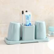 Ensoleille - Couple tasse créative salle de bain porte-brosse à dents ensemble de lavage dentifrice tasse ensemble(Bleu nordique)