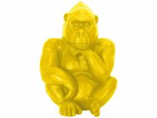 Gorille assis en magnésia 54 cm jaune