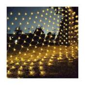 Guirlande Lumineuses Filet, 192 LED Filet Lumineux 3M X 2M 8 Modes Énergie Étanche, Dimmable pour Chambre Noël Mariage Soirée Maison Jardin, Blanc