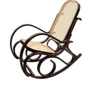 HHG - Rocking-chair fauteuil à bascule, couleur noyer,