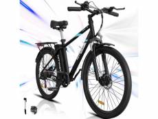 Hitway vélo électrique vélo électrique de montagne 26",VAE adulte moteur 250w batterie lithium amovible 36v/14ah, shimano 7 vitesses,e-bike urbain,jus