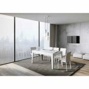 Itamoby S.r.l. - Table Cico Dessus Spatule Blanc 90x160 + 60 pieds en forme - Spatule Blanc