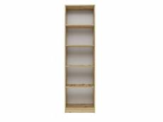 Kaffi - bibliothèque style scandinave salon - 50x30x181 - 5 tablettes - étagère à livres - artisan